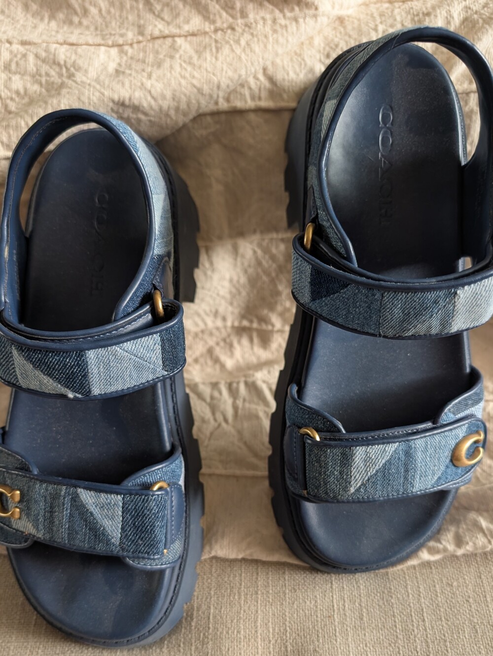 Coach Brynn Patchwork Platform Sandal - Picture 8 of 11